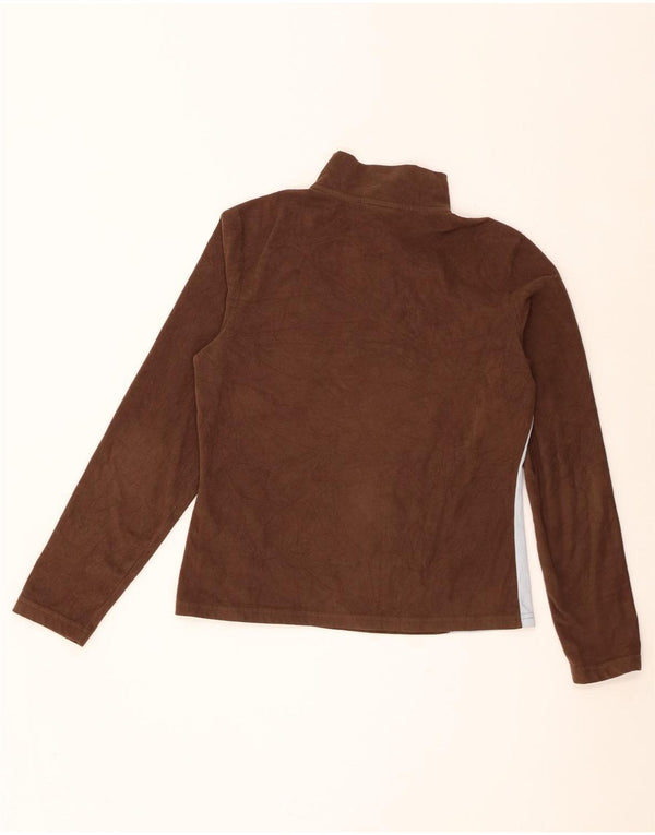 Maglione in pile da donna con collo e zip The North Face UK 14 Colorblock marrone medio