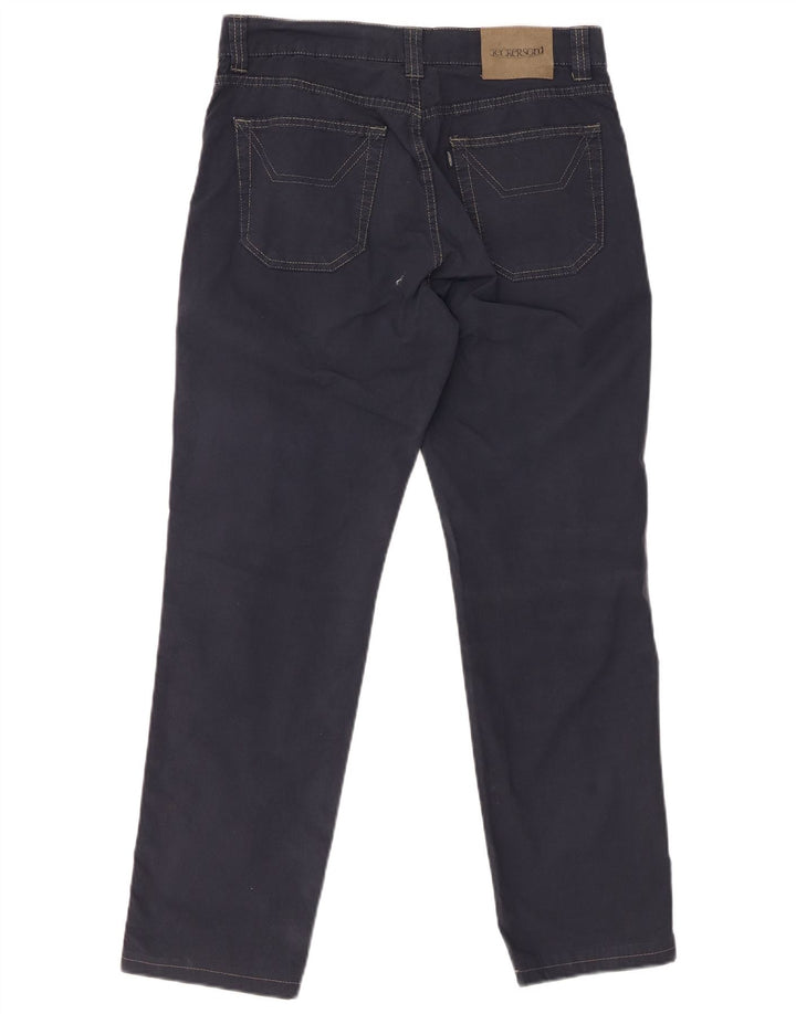 JECKERSON Pantaloni casual dritti da uomo W32 L28 cotone blu navy