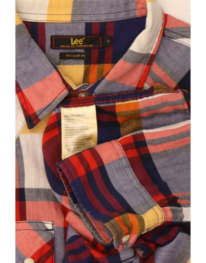 Camicia Lee da uomo vestibilità regolare in cotone scozzese blu medio