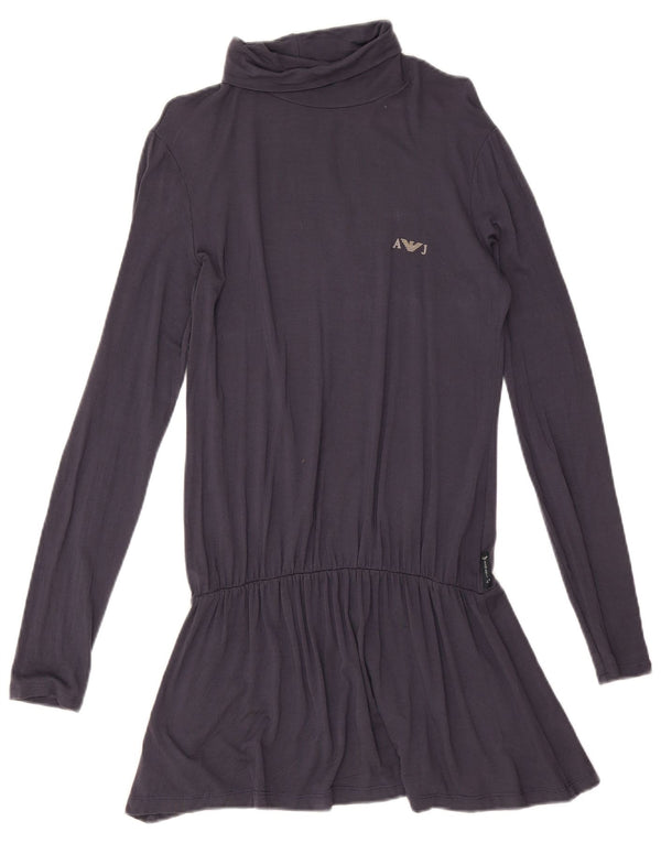 Armani Jeans Abito da donna a maniche lunghe a vita bassa EU 42 Large Blu Navy