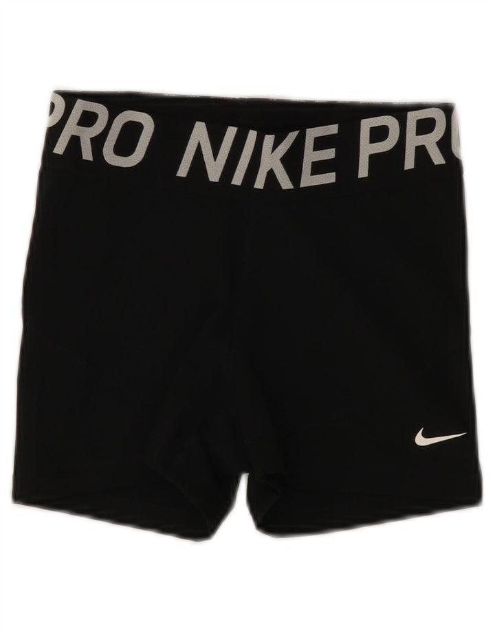 Pantaloncini sportivi grafici da donna Nike UK 8 piccoli poliestere nero