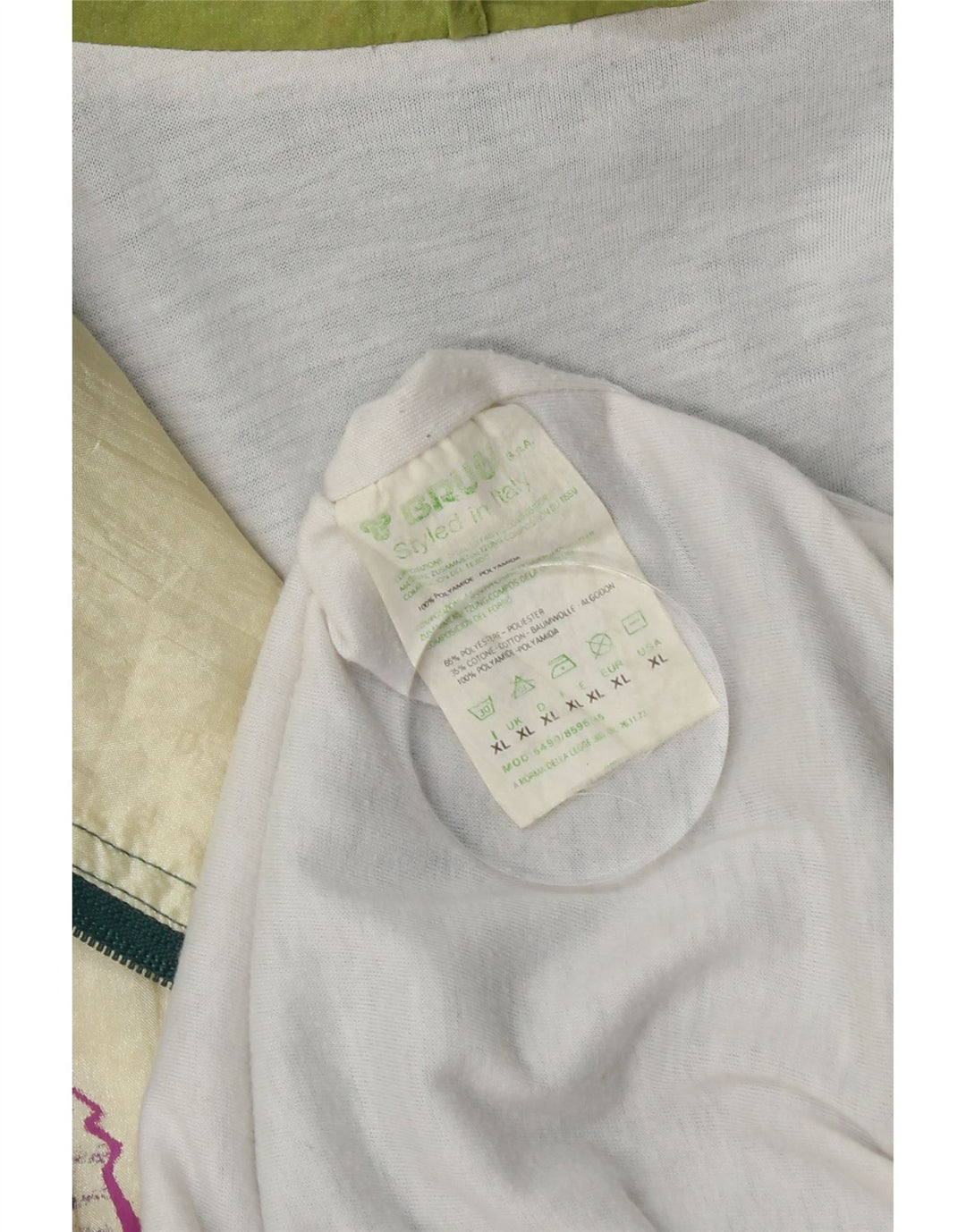 Giacca da ginnastica grafica da uomo Brugi XL verde in poliestere color block