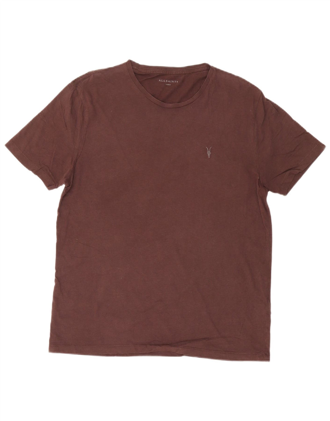 T-shirt da uomo ALL SAINTS Top grande in cotone bordeaux