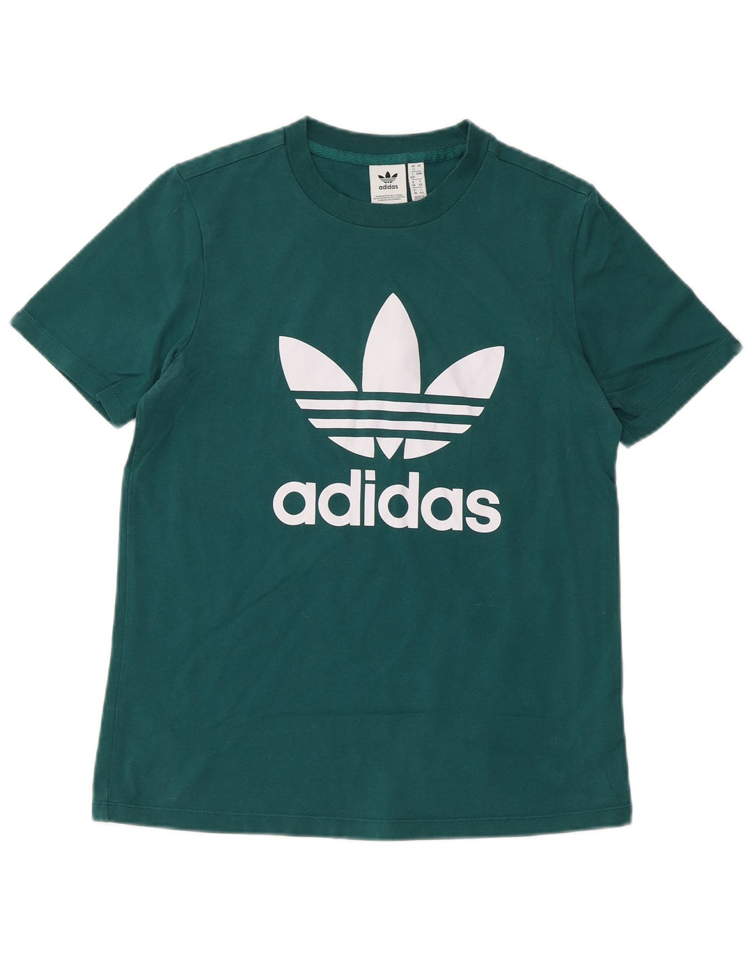 T-shirt grafica da donna ADIDAS Top UK 12 cotone verde medio