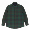Camicia da uomo in flanella da boscaiolo James Pringle in cotone a quadri verde medio
