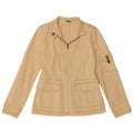 Giacca Utility Donna BENETTON IT 42 Cotone Beige Medio