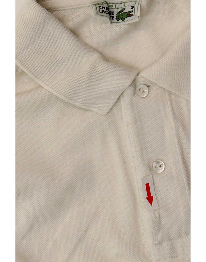 Polo da uomo Lacoste taglia 3 piccola in cotone bianco