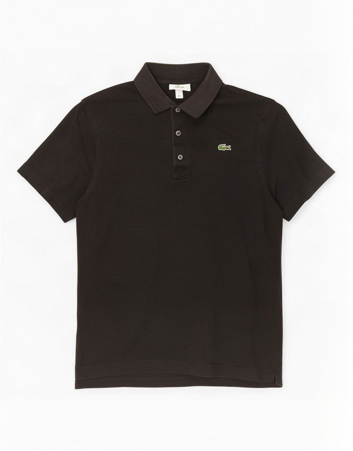 Polo da uomo Lacoste taglia 5 grande in cotone nero