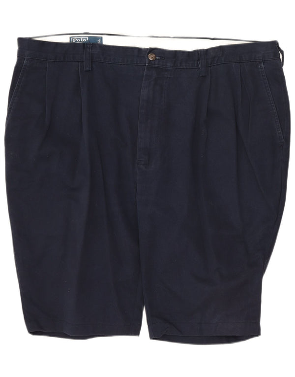 POLO RALPH LAUREN Mens Pegged Chino Shorts W40 XL  Navy Blue Cotton
