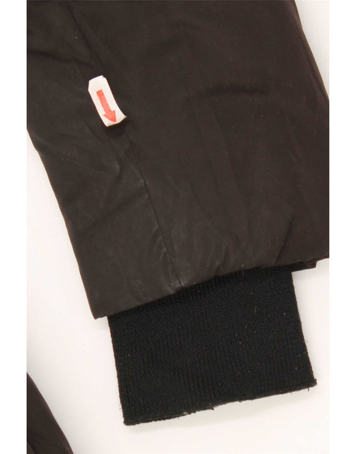Cappotto imbottito con cappuccio da donna Zara UK 14 poliestere nero medio