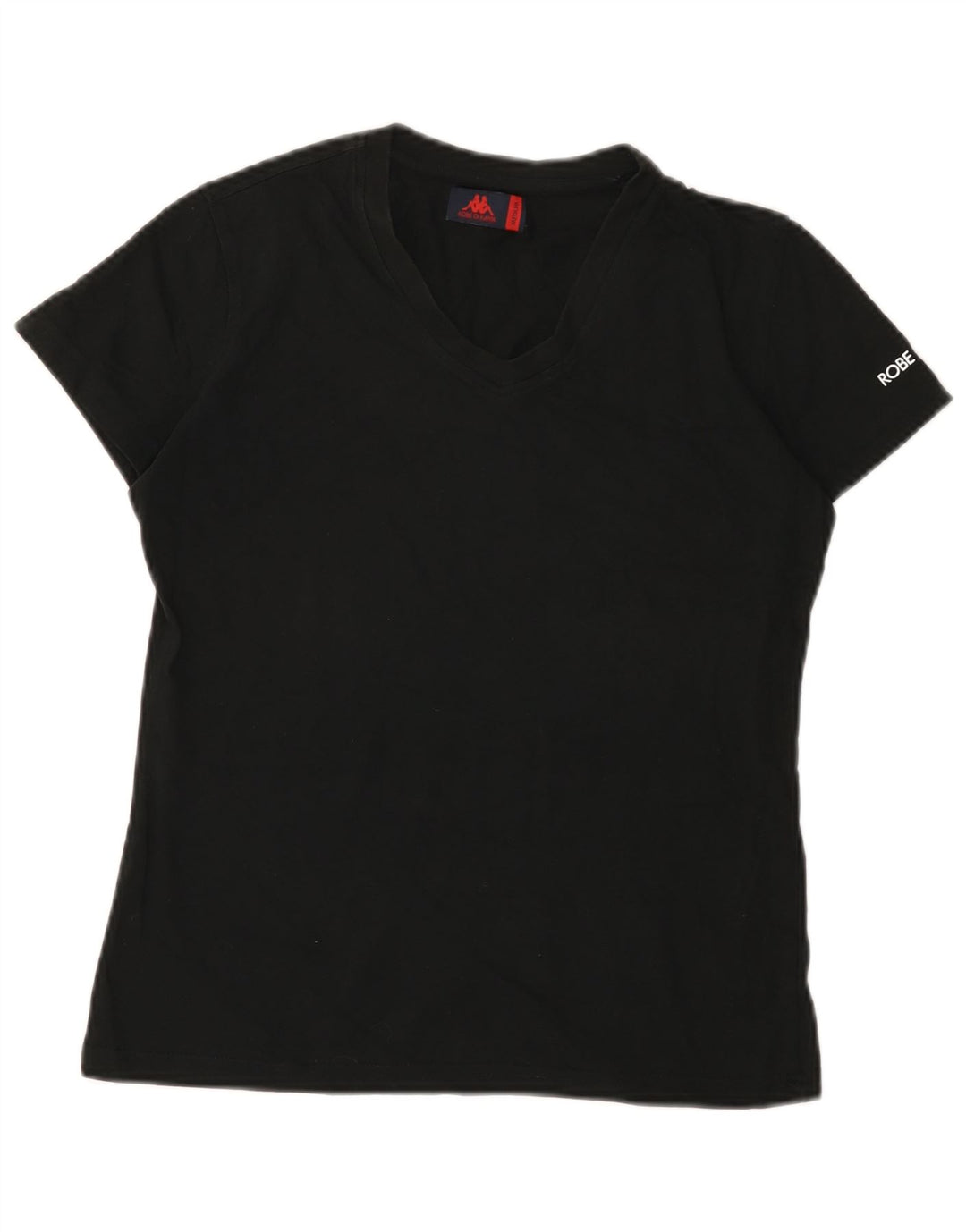 T-shirt da donna Kappa Top UK 12 medio nero cotone
