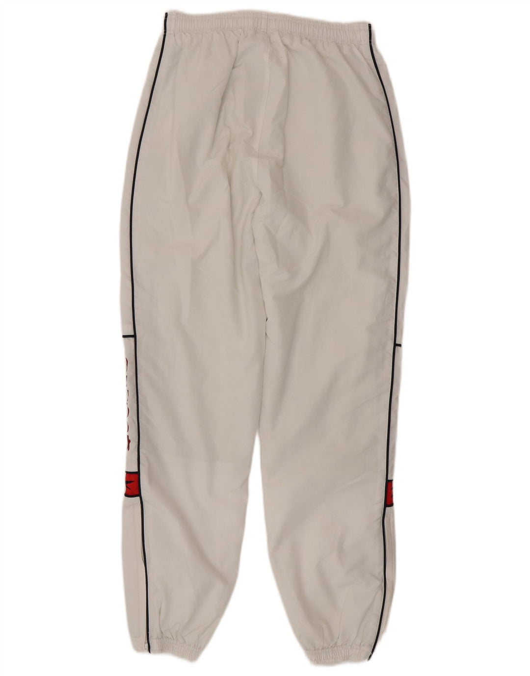 Pantaloni da tuta con grafica Reebok da uomo, pantaloni da jogging, piccoli, in poliestere bianco
