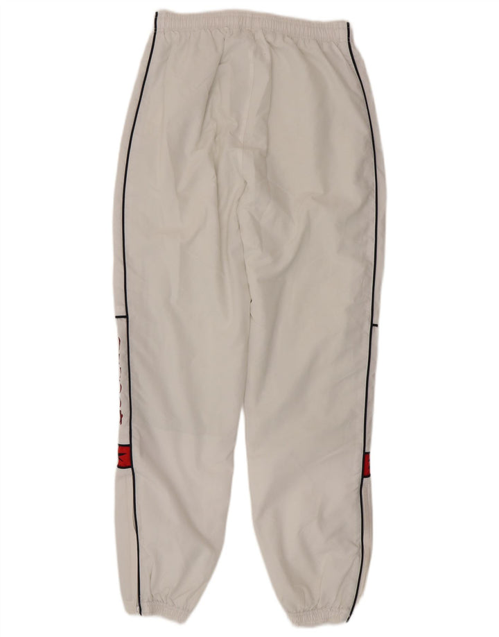 Pantaloni da tuta con grafica Reebok da uomo, pantaloni da jogging, piccoli, in poliestere bianco