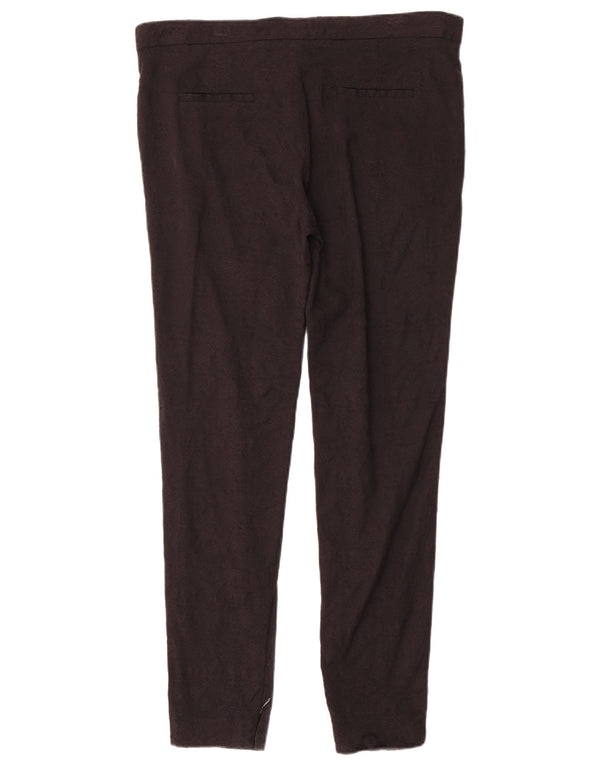 Zara Womens Slim Chino Trousers Large W30 L30 Black Viscose