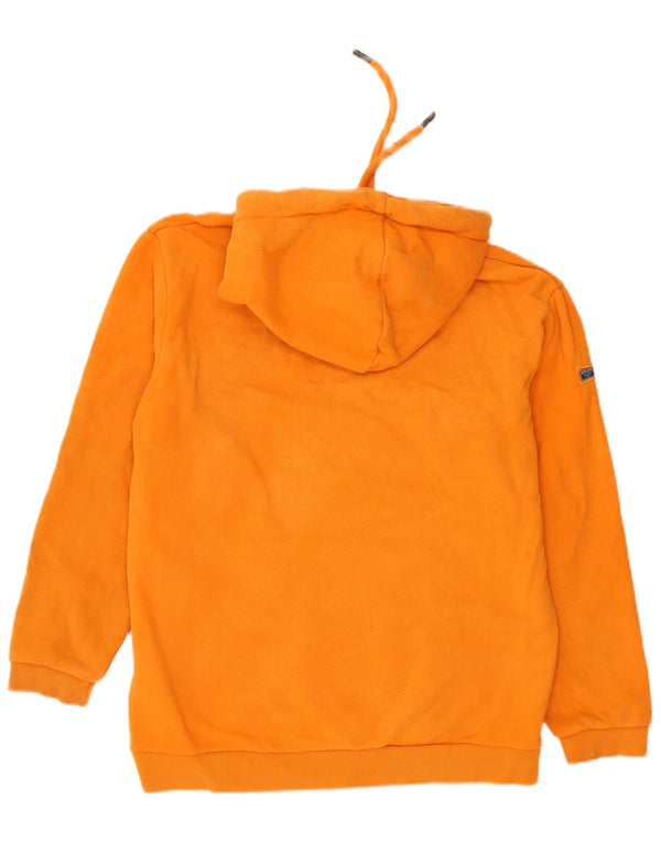 Felpa con cappuccio grafica da uomo Superdry Small in cotone arancione