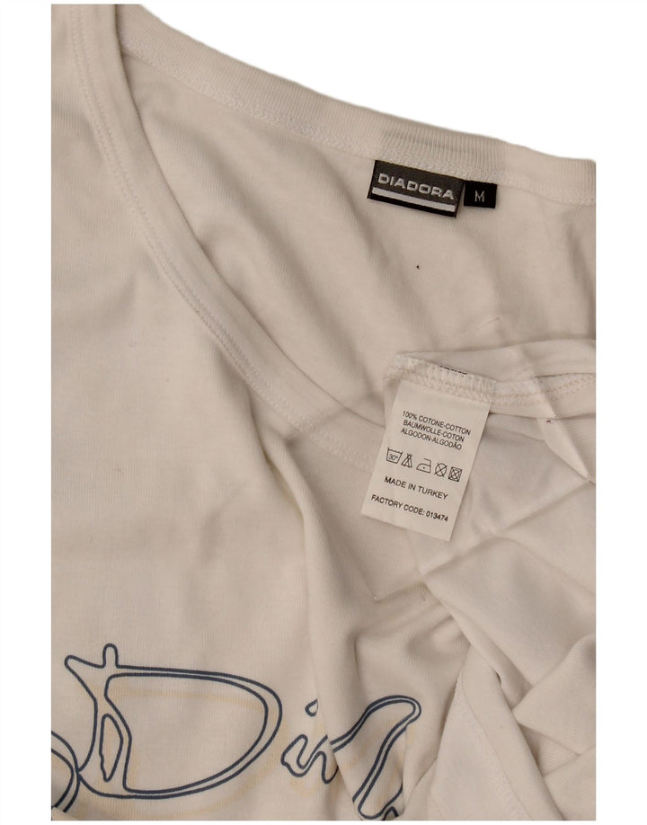 Canotta grafica da donna Diadora UK 12 cotone bianco medio