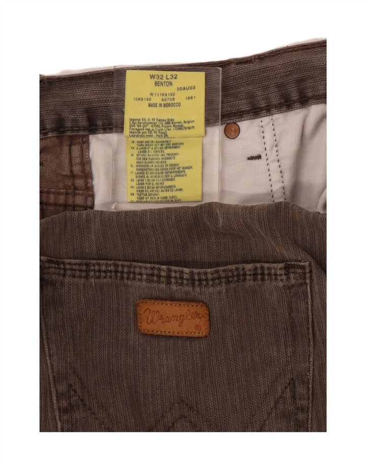 Pantaloni casual dritti Benton da uomo WRANGLER W32 L32 cotone grigio