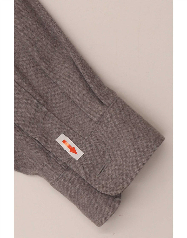 Camicia da uomo in flanella L.L.Bean in cotone grigio medio