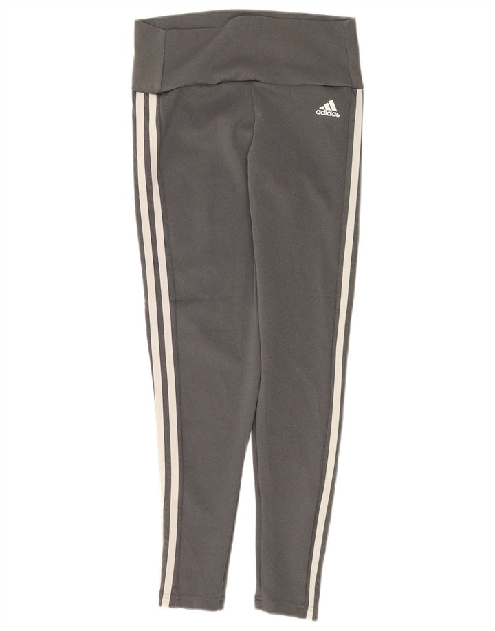 Leggings Adidas Aeroready Crop da donna UK 12/14 Poliestere grigio medio