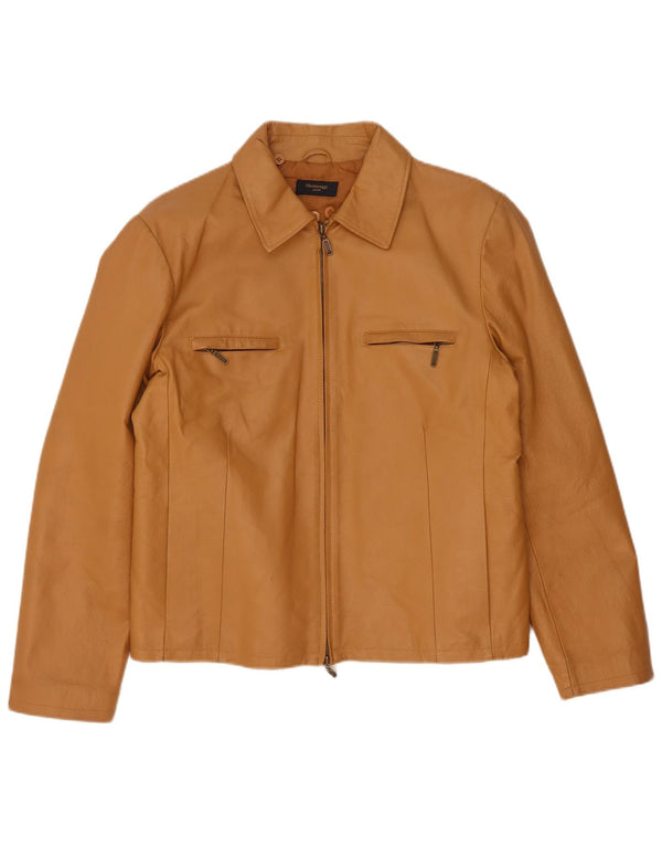 Giacca in pelle da donna Montereggi UK 14 Grande pelle beige
