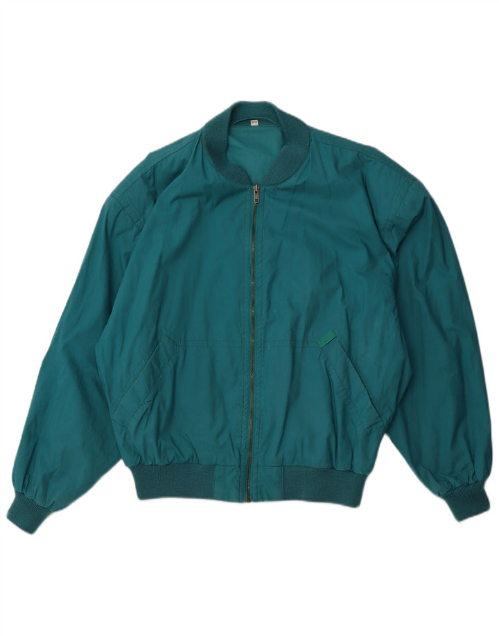 Giubbotto bomber vintage da uomo EU 48 cotone verde medio