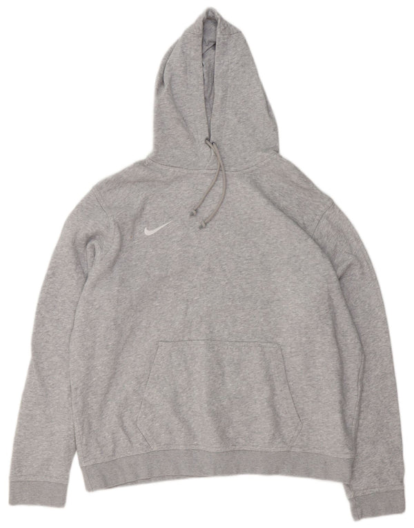 Felpa con cappuccio da uomo Nike XL in cotone chiazzato grigio
