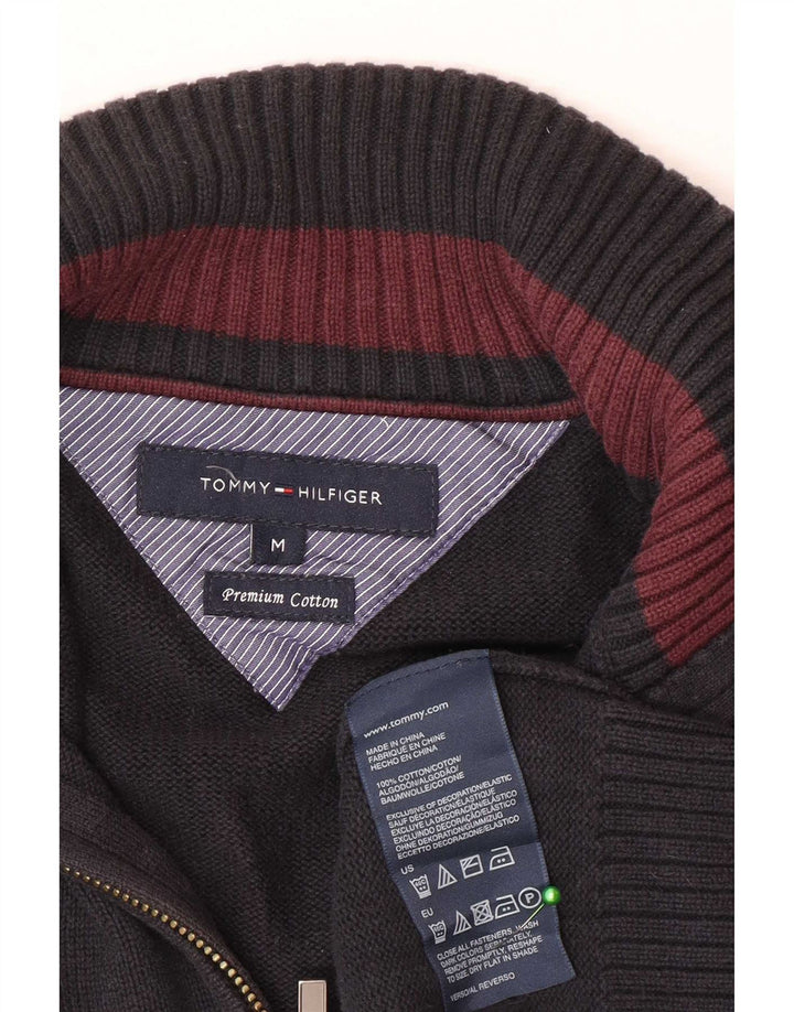 Maglione maglione con zip da uomo Tommy Hilfiger in cotone blu navy medio