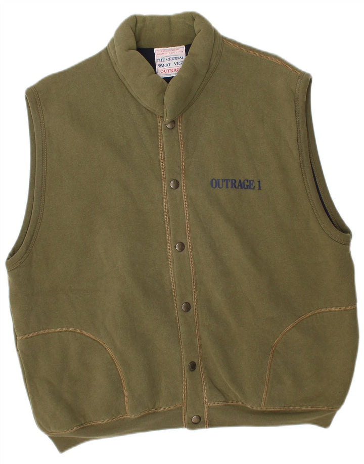 Gilet grafico da uomo Outrage UK 40 grande kaki