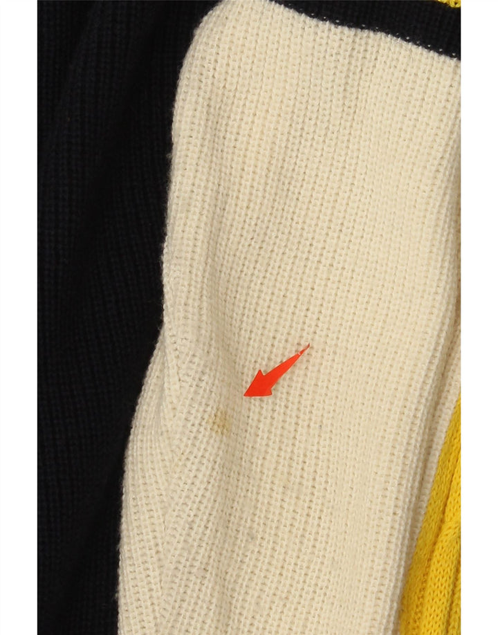 Maglione girocollo da uomo Good Luck IT 50 Lana color block nero medio