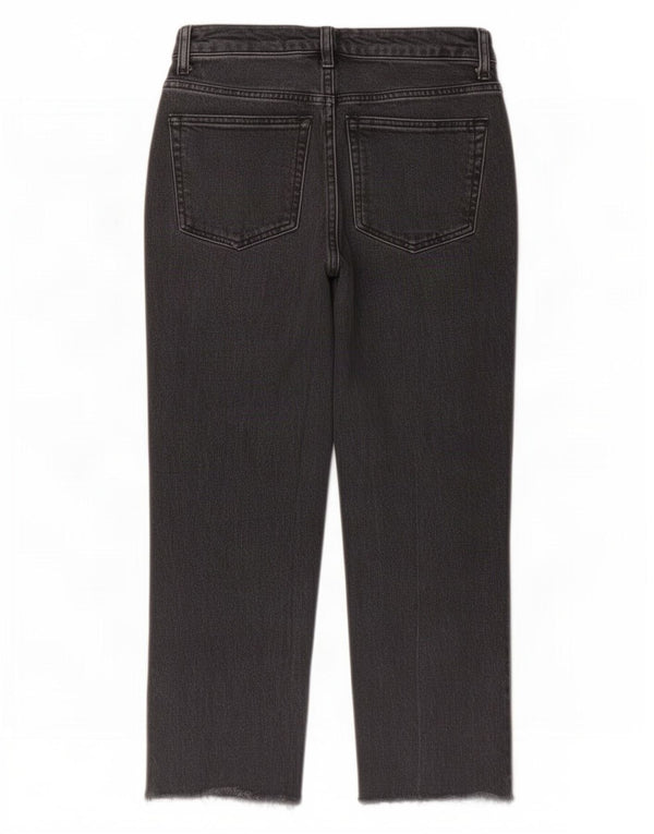Jeans corti dritti da donna Topshop W26 L24 cotone grigio