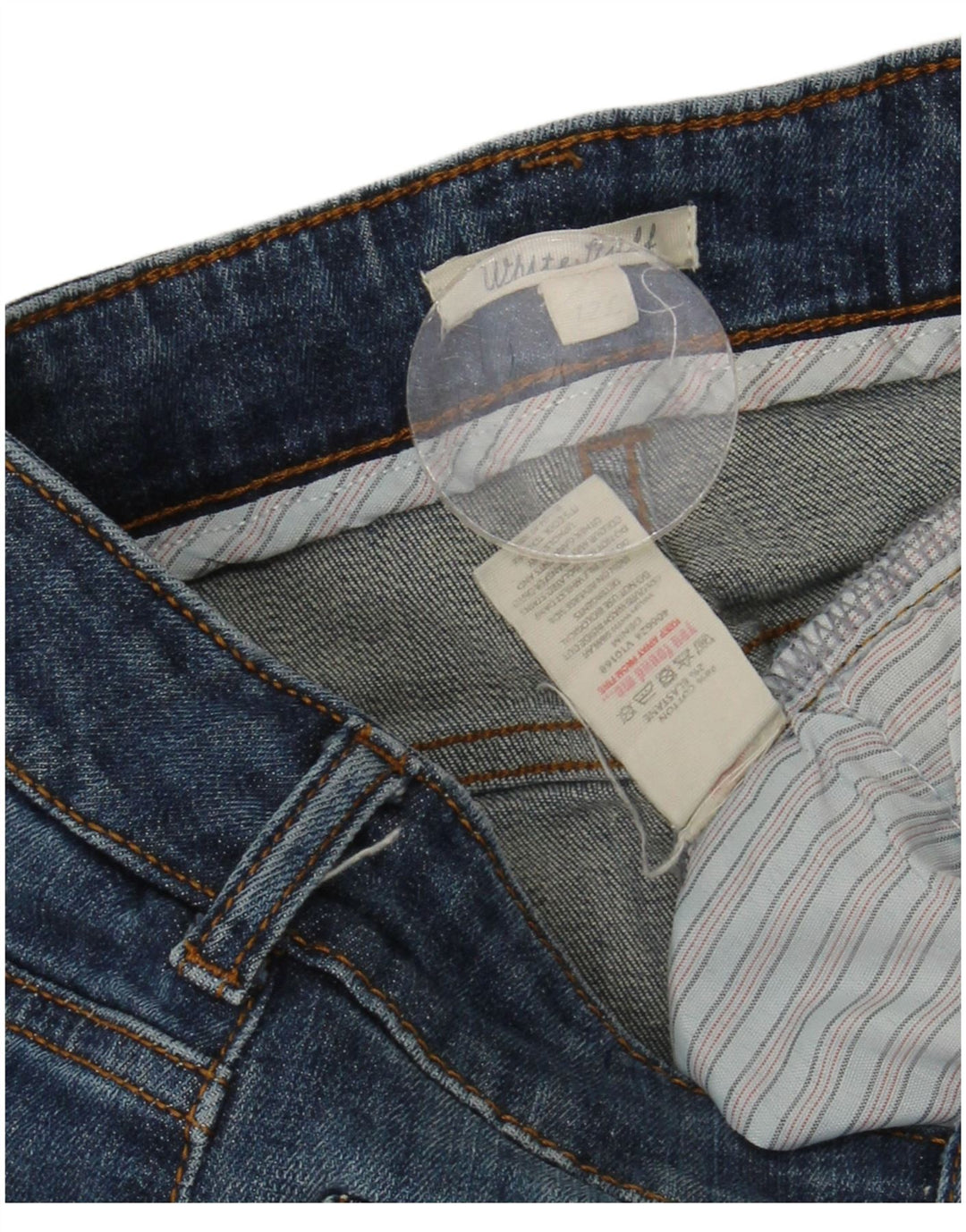 Jeans lunghi slim da donna White Stuff UK 12 Medium W30 L32 Cotone blu
