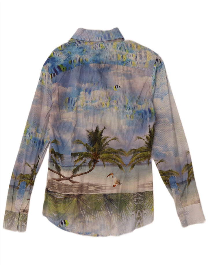 Camicia grafica da uomo Naracamicee XS blu hawaiana