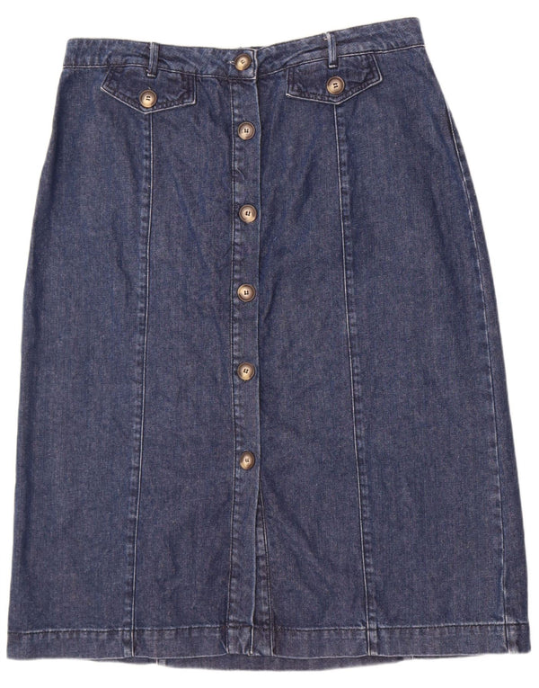 Phase Eight Womens Denim Skirt UK 18 XL W36 Blue Cotton