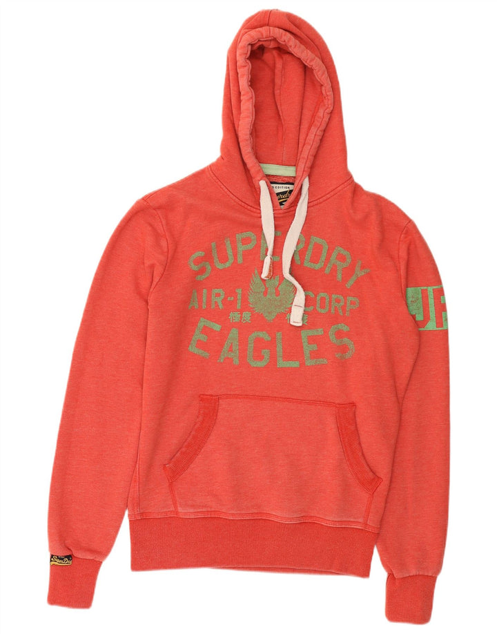 Maglione con cappuccio grafico da uomo Superdry piccolo in cotone rosso