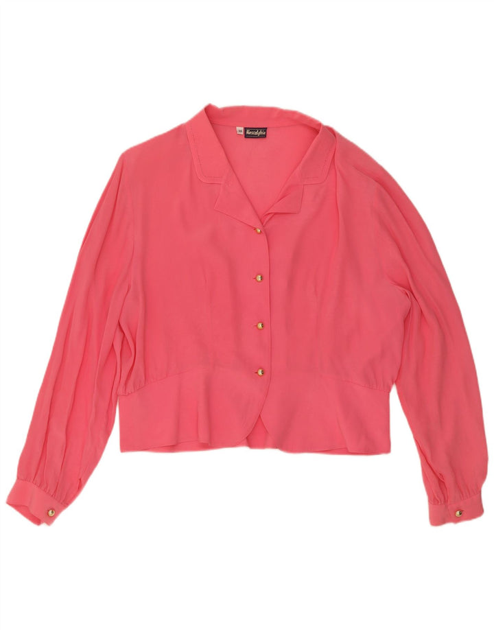 Camicia Camicia Donna Nostalghia IT 45 Large Rosa Seta