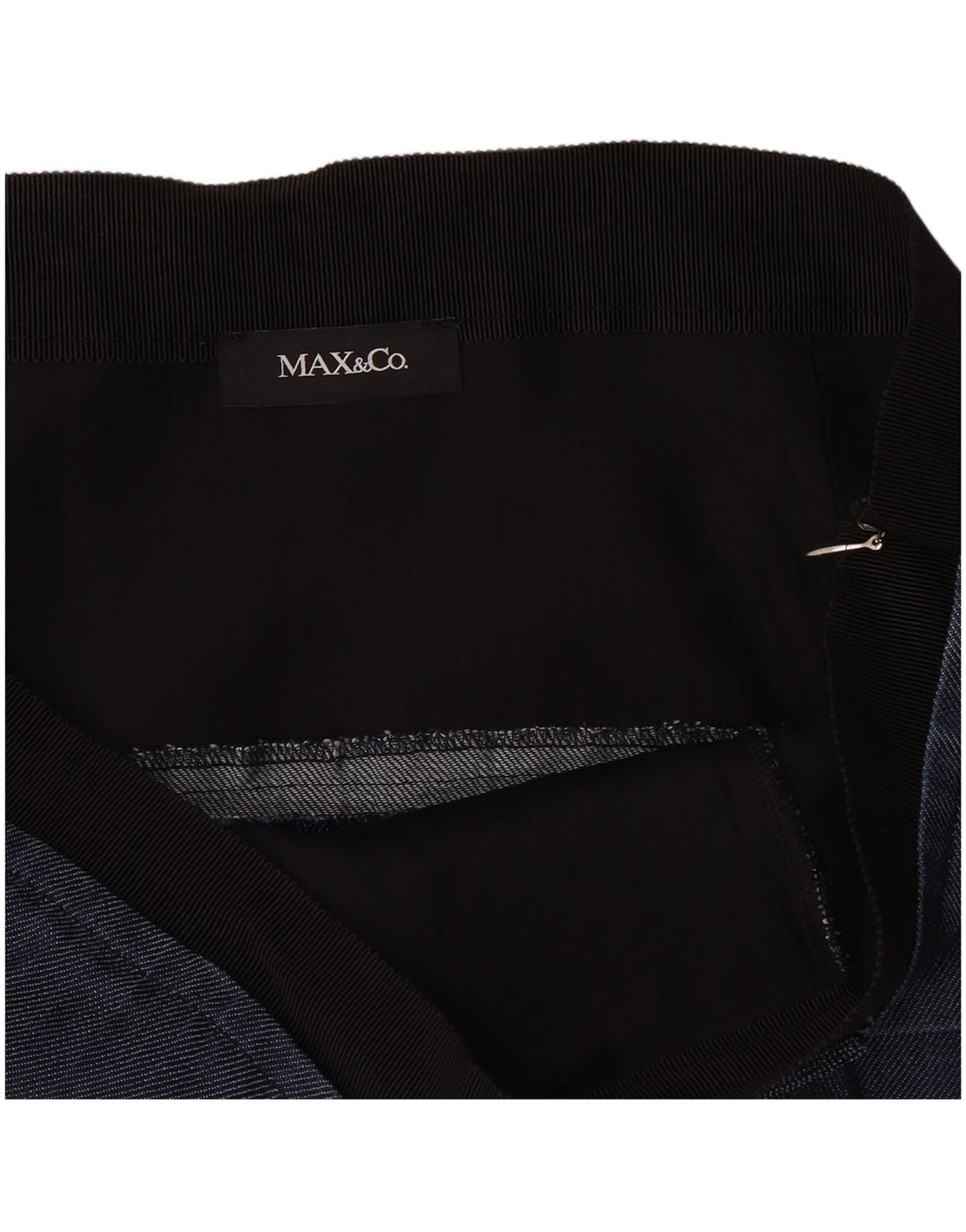 Max&Co. Gonna peplo da donna grande W32 in viscosa blu navy
