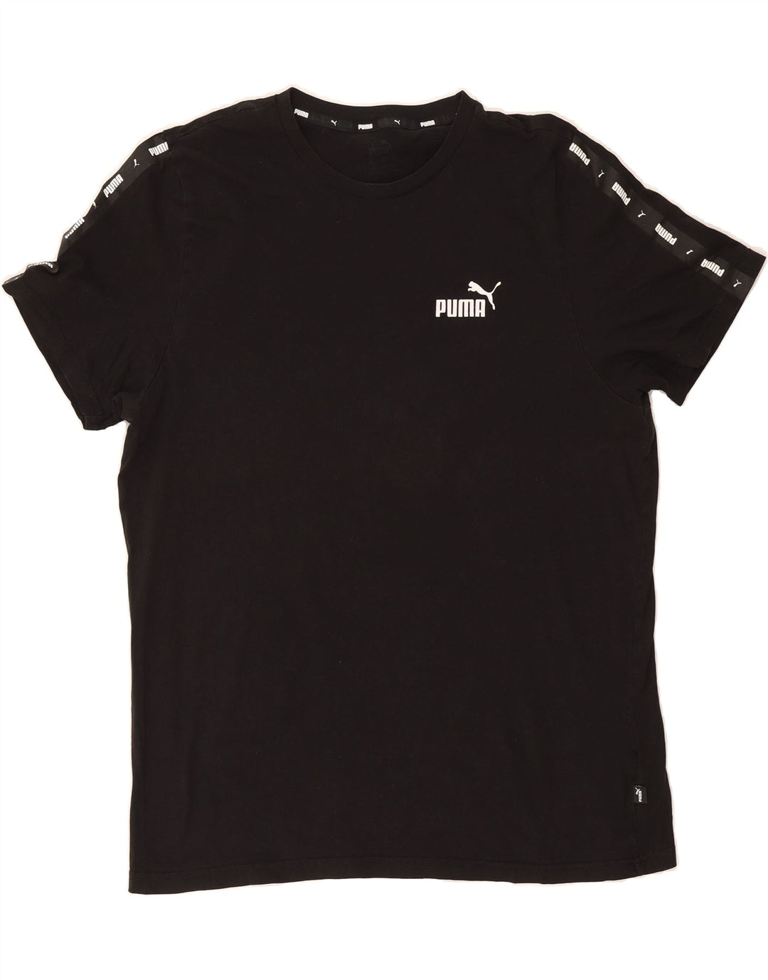 PUMA Mens Graphic T-Shirt Top XL Black Cotton Vintage Puma and Second-Hand Puma from Messina Hembry 
