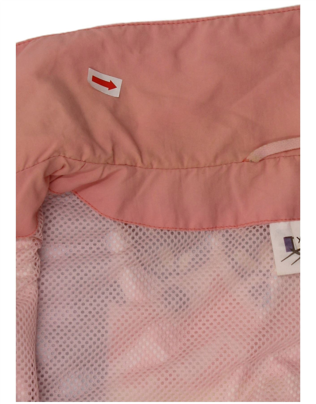 Giacca da tuta senza maniche da donna VINTAGE UK 20 2XL Rosa geometrica