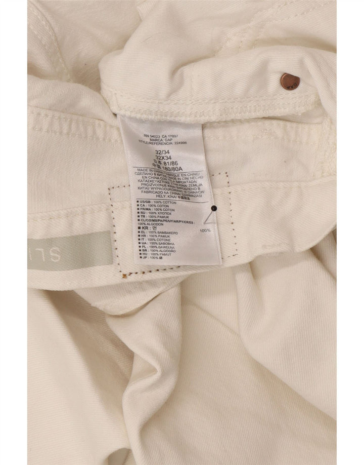 Jeans slim da uomo Gap W32 L34 cotone bianco