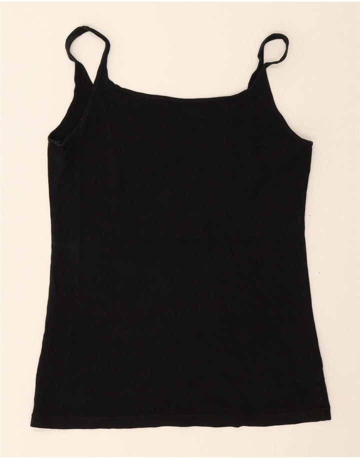 EDDIE BAUER Womens Cami Top UK 12 Medium Black Cotton Vintage Eddie Bauer and Second-Hand Eddie Bauer from Messina Hembry 