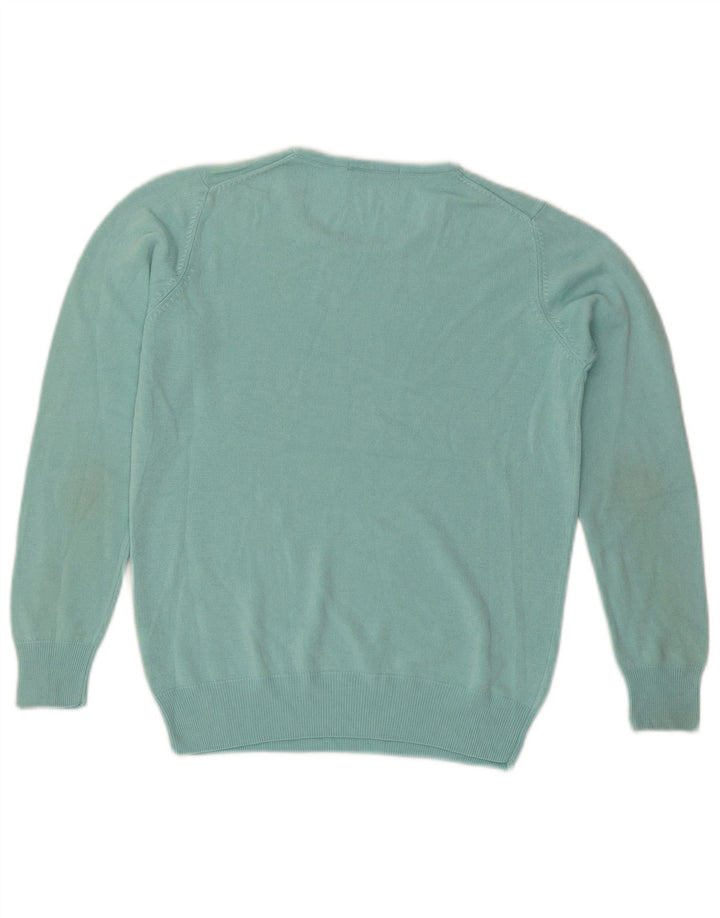 Maglione maglione girocollo da donna Marks & Spencer UK 10 piccolo turchese