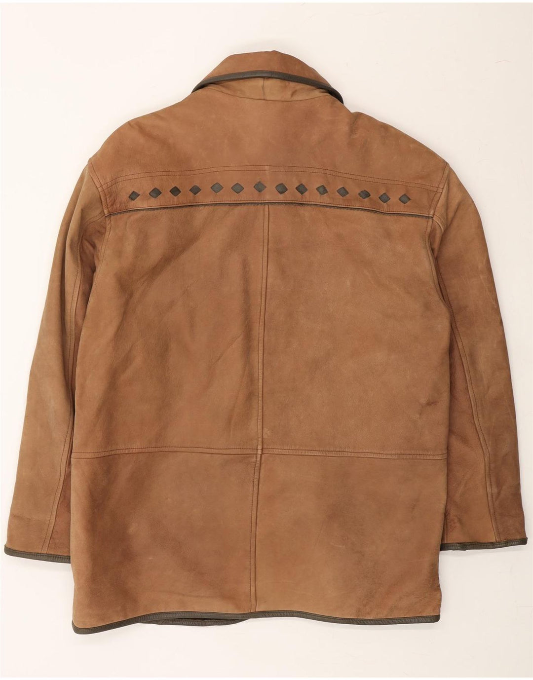 CRUSE Womens Leather Coat EU 38 Medium Brown Leather Vintage Cruse and Second-Hand Cruse from Messina Hembry 