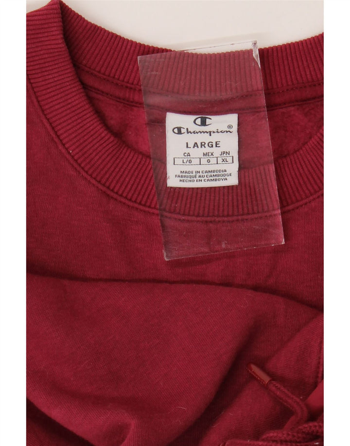 Felpa da donna CHAMPION maglione UK 16 grande bordeaux