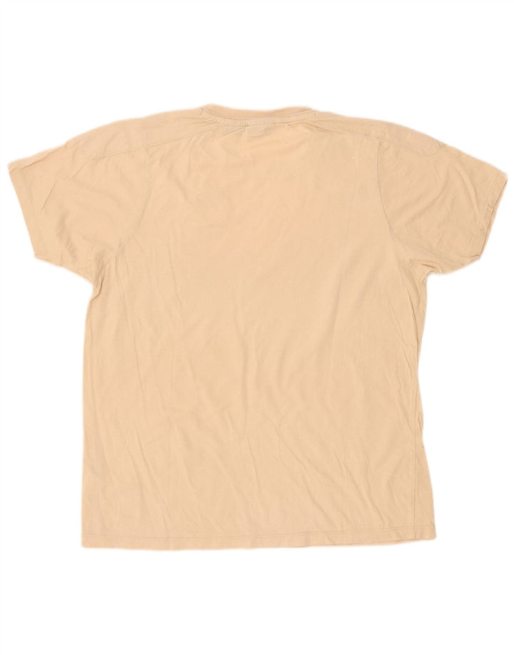 T-shirt grafica da uomo Fila Top Large in cotone beige