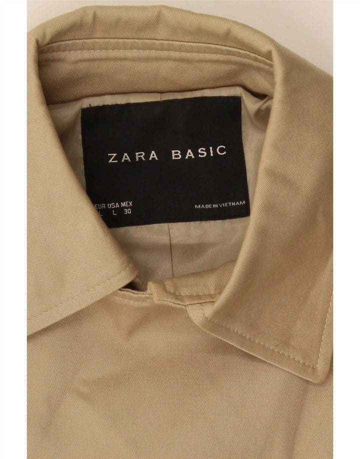 Trench corto da donna Zara UK 14 grande beige