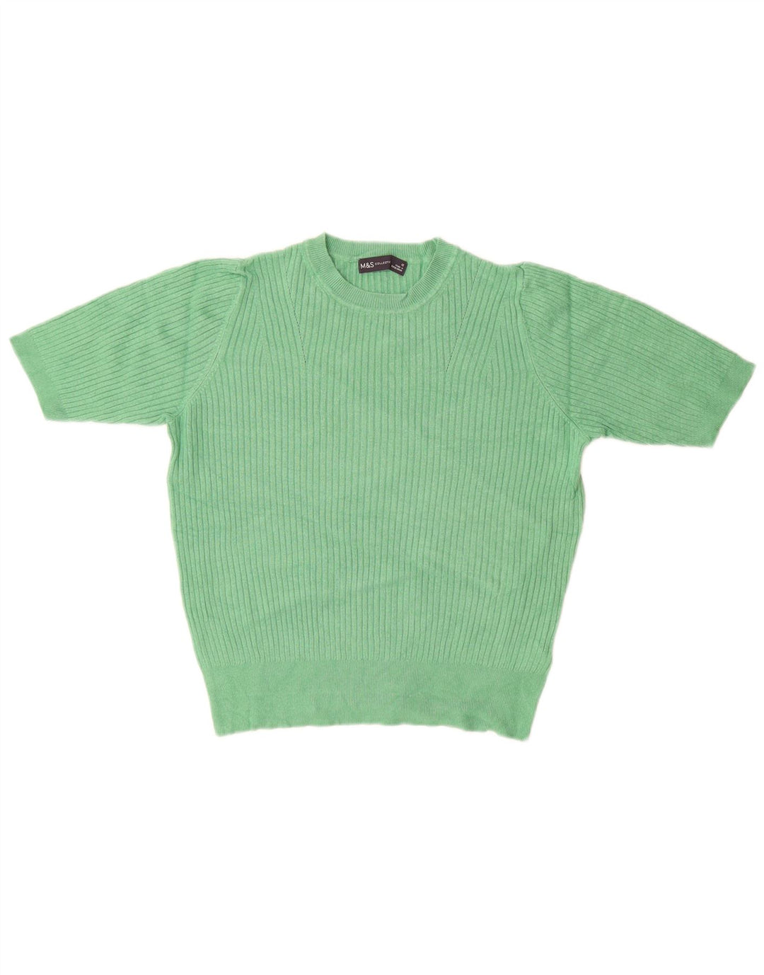 MARKS & SPENCER Maglione girocollo da donna UK 12 Verde medio