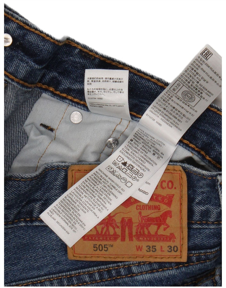 Levi's Uomo 505 Jeans dritti W35 L30 Cotone Blu