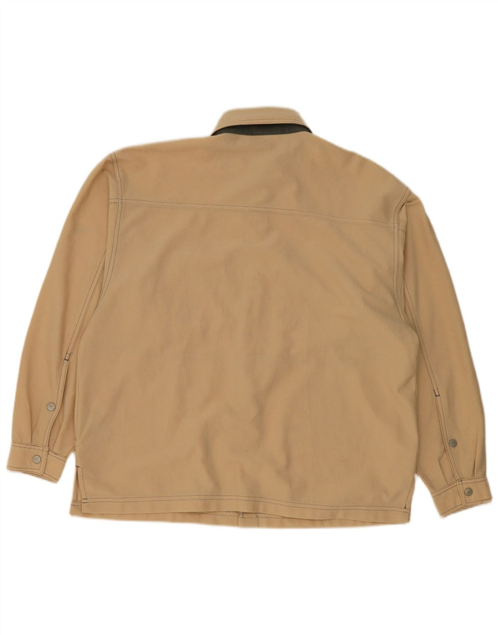 Camicia Diadora da uomo vestibilità ampia UK 36 Small Beige Poliestere