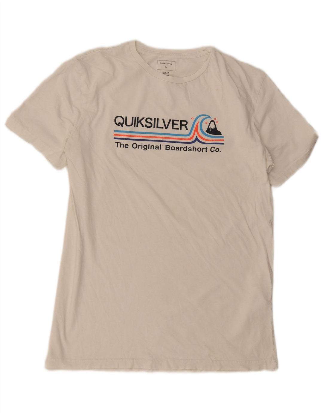 T-shirt grafica da uomo con vestibilità regolare Quiksilver, cotone bianco medio