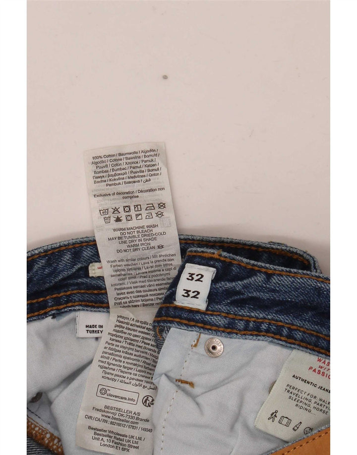 Jeans dritti da uomo Jack & Jones W32 L32 cotone blu